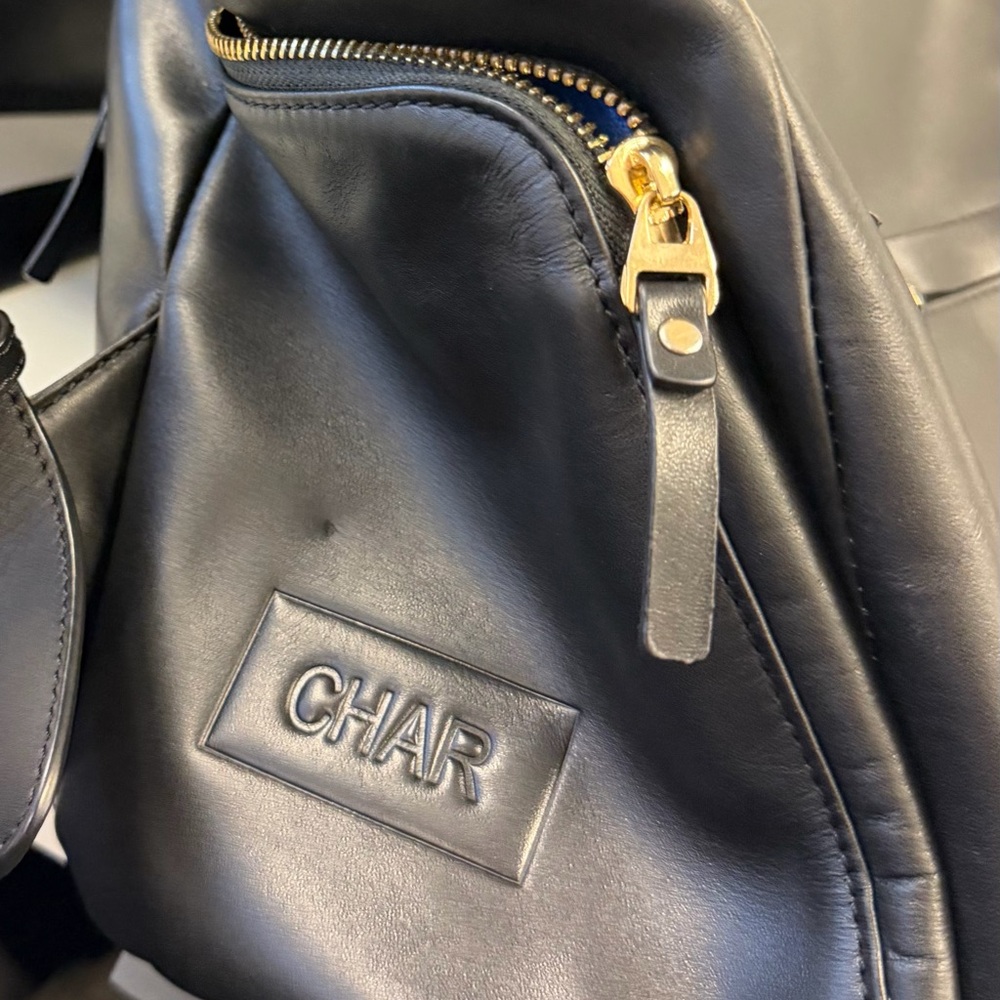 Black Leather Backpack - image 4